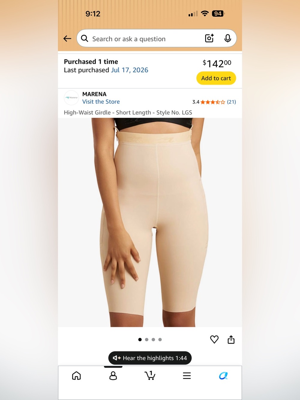 Marena Recovery High-Waist Girdle NWT